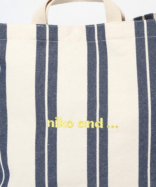 niko and...（ニコアンド）の「ニコロゴストライプ2WAYトートバッグ【ニコロゴトート】（トートバッグ・レディース・オレンジ/ブルー・0）」の11枚目の写真