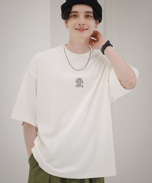 RAGEBLUE（レイジブルー）の「スムースフラワーフォトプリントTシャツ（Tシャツ/カットソー・メンズ・ホワイト/スミクロ/グリーン・SMALL/MEDIUM/LARGE）」の7枚目の写真