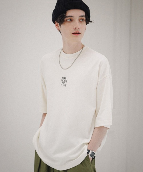 RAGEBLUE（レイジブルー）の「スムースフラワーフォトプリントTシャツ（Tシャツ/カットソー・メンズ・ホワイト/スミクロ/グリーン・SMALL/MEDIUM/LARGE）」の9枚目の写真