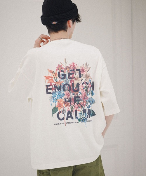 RAGEBLUE（レイジブルー）の「スムースフラワーフォトプリントTシャツ（Tシャツ/カットソー・メンズ・ホワイト/スミクロ/グリーン・SMALL/MEDIUM/LARGE）」の10枚目の写真