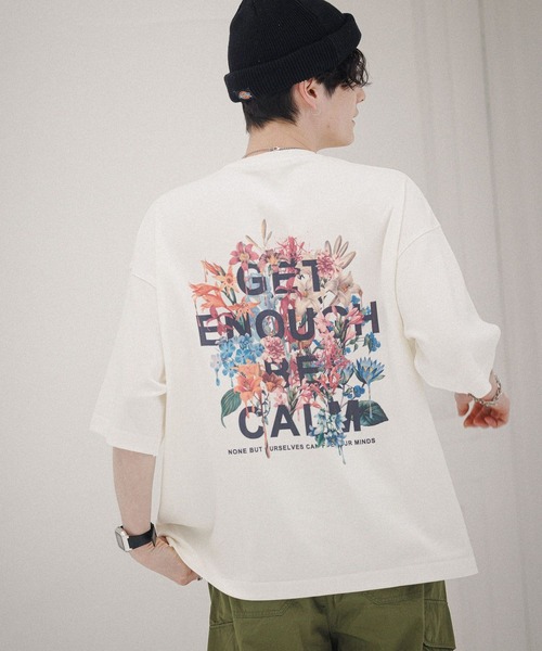 RAGEBLUE（レイジブルー）の「スムースフラワーフォトプリントTシャツ（Tシャツ/カットソー・メンズ・ホワイト/スミクロ/グリーン・SMALL/MEDIUM/LARGE）」の11枚目の写真