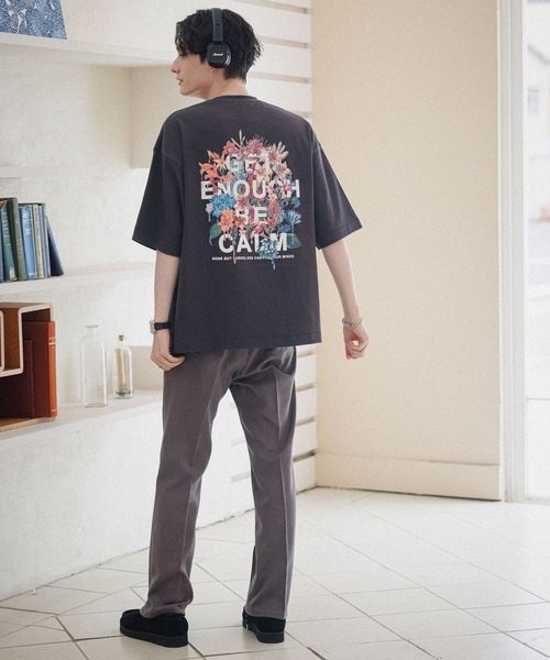 RAGEBLUE（レイジブルー）の「スムースフラワーフォトプリントTシャツ（Tシャツ/カットソー・メンズ・ホワイト/スミクロ/グリーン・SMALL/MEDIUM/LARGE）」の15枚目の写真