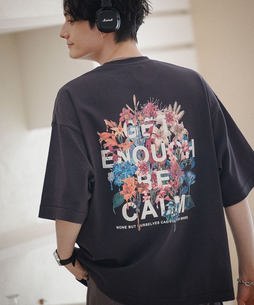 RAGEBLUE（レイジブルー）の「スムースフラワーフォトプリントTシャツ（Tシャツ/カットソー・メンズ・ホワイト/スミクロ/グリーン・SMALL/MEDIUM/LARGE）」の19枚目の写真