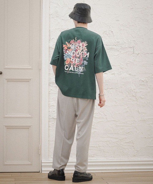 RAGEBLUE（レイジブルー）の「スムースフラワーフォトプリントTシャツ（Tシャツ/カットソー・メンズ・ホワイト/スミクロ/グリーン・SMALL/MEDIUM/LARGE）」の22枚目の写真