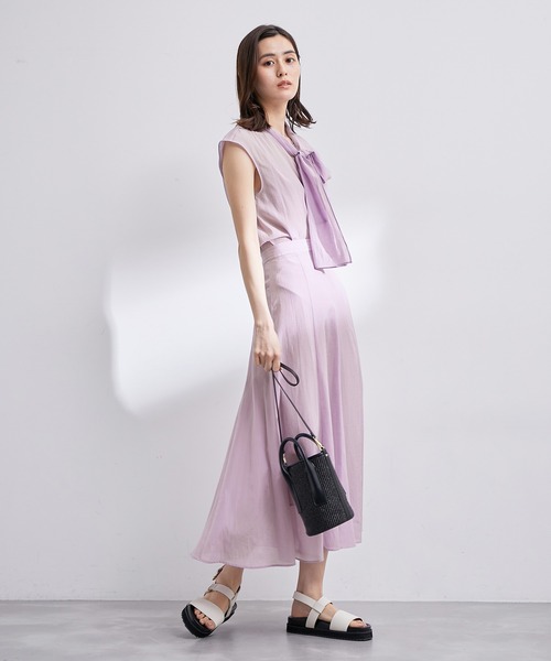 ROPE'（ロペ）の「【雑誌掲載】【洗える】プリントマーメイドスカート/セットアップ対応（スカート・レディース・ダークパープル/ブラック/ホワイト・38/36）」の10枚目の写真