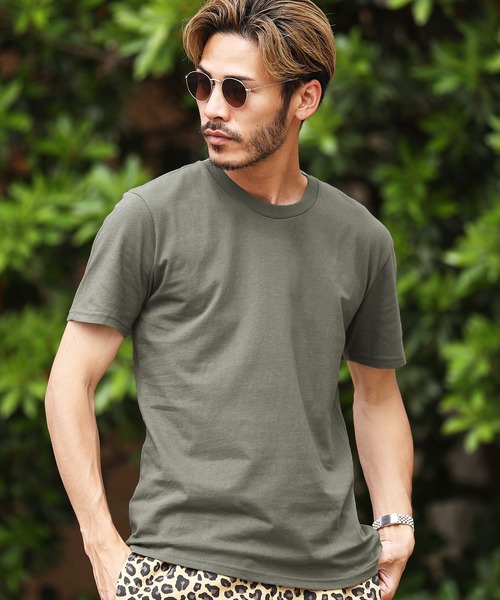 jiggys shop(ジギーズショップ)の「コットン クルーネック 半袖無地 Tシャツ カットソー(Tシャツ/カットソー・メンズ・ブラック/ロイヤルブルー/ホワイト/ネイビー/ミックスグレー/グレー/カーキ・X-LARGE/MEDIUM/XX-LARGE/LARGE/SMALL)」の5枚目の写真