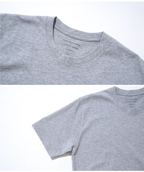 jiggys shop(ジギーズショップ)の「コットン クルーネック 半袖無地 Tシャツ カットソー(Tシャツ/カットソー・メンズ・ブラック/ロイヤルブルー/ホワイト/ネイビー/ミックスグレー/グレー/カーキ・X-LARGE/MEDIUM/XX-LARGE/LARGE/SMALL)」の19枚目の写真