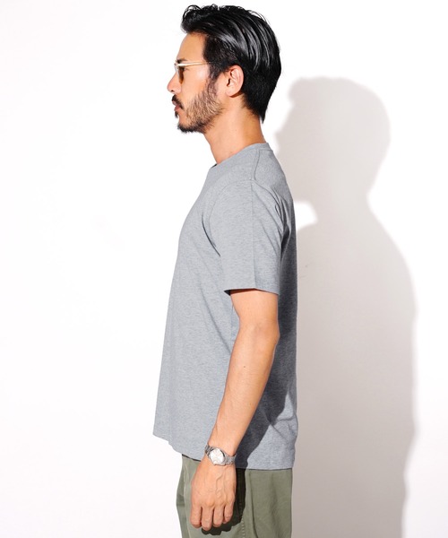 jiggys shop(ジギーズショップ)の「コットン クルーネック 半袖無地 Tシャツ カットソー(Tシャツ/カットソー・メンズ・ブラック/ロイヤルブルー/ホワイト/ネイビー/ミックスグレー/グレー/カーキ・X-LARGE/MEDIUM/XX-LARGE/LARGE/SMALL)」の22枚目の写真