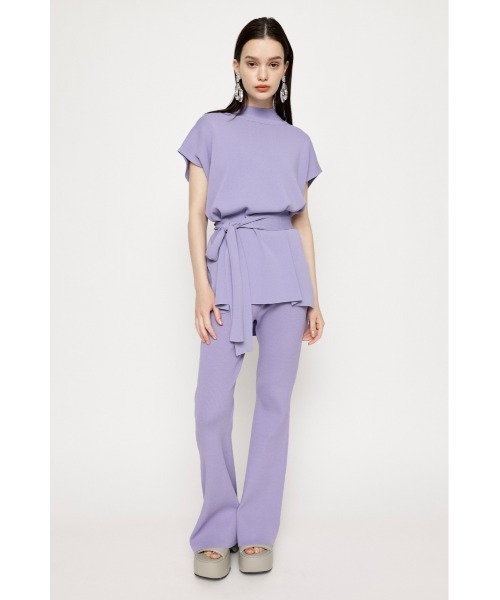 SLY（スライ）の「WASHABLE WAIST BELT TUNIC ウォッシャブル ウエストベルト チュニック セットアップ（ニット/セーター・レディース・ブラック/イエロー系その他/アイボリー/パープル・FREE）」の16枚目の写真