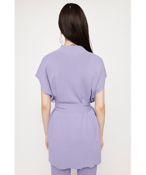 SLY（スライ）の「WASHABLE WAIST BELT TUNIC ウォッシャブル ウエストベルト チュニック セットアップ（ニット/セーター・レディース・ブラック/イエロー系その他/アイボリー/パープル・FREE）」の19枚目の写真
