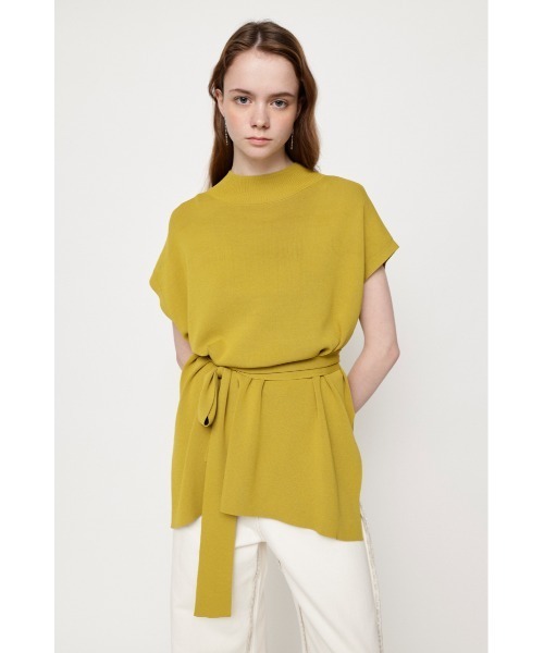 SLY（スライ）の「WASHABLE WAIST BELT TUNIC ウォッシャブル ウエストベルト チュニック セットアップ（ニット/セーター・レディース・ブラック/イエロー系その他/アイボリー/パープル・FREE）」の20枚目の写真