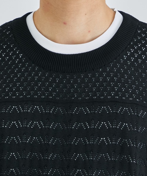 ALLEGE（アレッジ）の「Openwark Knit Vest（ベスト・メンズ・ブラック/グレー・2/3）」の7枚目の写真