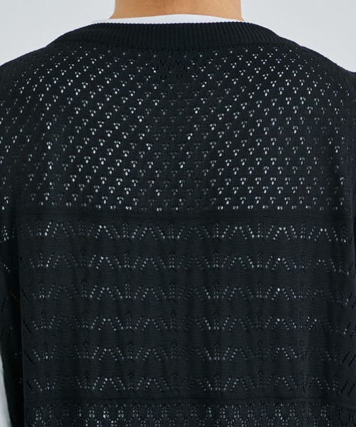 ALLEGE（アレッジ）の「Openwark Knit Vest（ベスト・メンズ・ブラック/グレー・2/3）」の9枚目の写真
