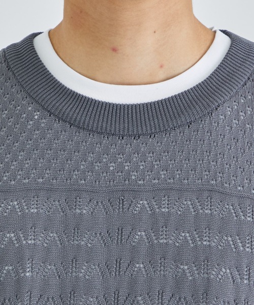 ALLEGE（アレッジ）の「Openwark Knit Vest（ベスト・メンズ・ブラック/グレー・2/3）」の14枚目の写真