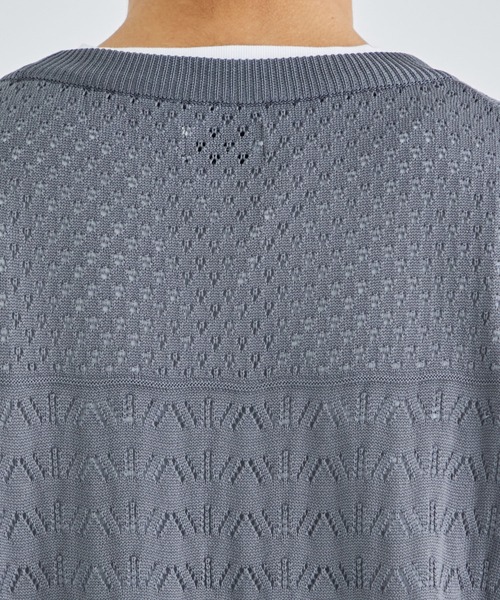 ALLEGE（アレッジ）の「Openwark Knit Vest（ベスト・メンズ・ブラック/グレー・2/3）」の16枚目の写真