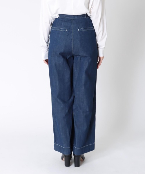 YANUK ヤヌーク ベルト付き タック ワイド デニムパンツ YANUK ヤヌーク】リラックス タックワイドパンツ入荷です