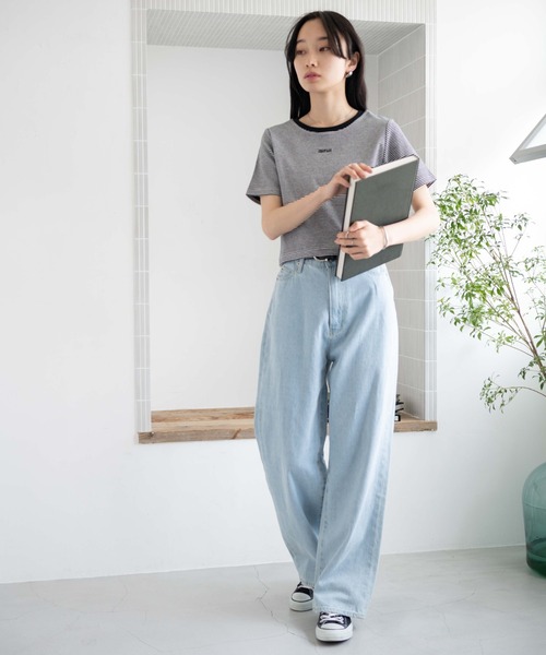 WEGO（ウィゴー）の「WEGO/ロゴ刺繍リブT（Tシャツ/カットソー・レディース・ブラック/ブラック系その他/ホワイト/その他2/その他1・FREE）」の13枚目の写真