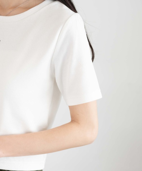 WEGO（ウィゴー）の「WEGO/ロゴ刺繍リブT（Tシャツ/カットソー・レディース・ブラック/ブラック系その他/ホワイト/その他2/その他1・FREE）」の21枚目の写真