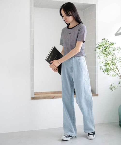 WEGO（ウィゴー）の「WEGO/ロゴ刺繍リブT（Tシャツ/カットソー・レディース・ブラック/ブラック系その他/ホワイト/その他2/その他1・FREE）」の11枚目の写真