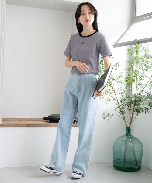 WEGO（ウィゴー）の「WEGO/ロゴ刺繍リブT（Tシャツ/カットソー・レディース・ブラック/ブラック系その他/ホワイト/その他2/その他1・FREE）」の19枚目の写真