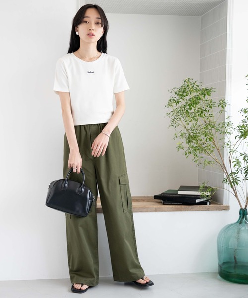 WEGO（ウィゴー）の「WEGO/ロゴ刺繍リブT（Tシャツ/カットソー・レディース・ブラック/ブラック系その他/ホワイト/その他2/その他1・FREE）」の17枚目の写真