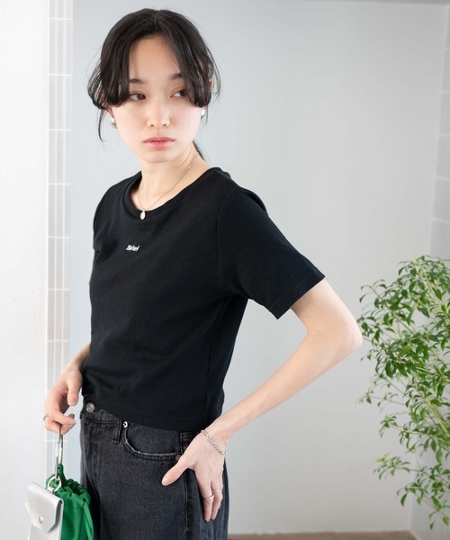 WEGO（ウィゴー）の「WEGO/ロゴ刺繍リブT（Tシャツ/カットソー・レディース・ブラック/ブラック系その他/ホワイト/その他2/その他1・FREE）」の22枚目の写真