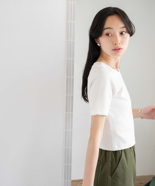 WEGO（ウィゴー）の「WEGO/ロゴ刺繍リブT（Tシャツ/カットソー・レディース・ブラック/ブラック系その他/ホワイト/その他2/その他1・FREE）」の10枚目の写真