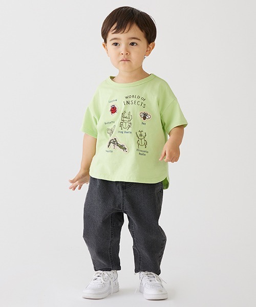 petit main（プティマイン）の「テーパードデニムパンツ（デニムパンツ・キッズ・ライトブルー/ネイビー/ブラック・110cm/90cm/120cm/100cm/130cm）」の2枚目の写真