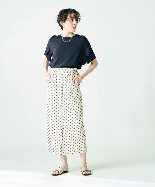 ノーリーズ◇バックフリル◇プルオーバーカットソー◇38 NOLLEY'S（ノーリーズ）の「◇【WEB限定】バックフリル異素材