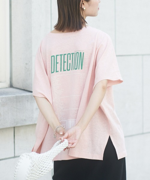 綿麻バックプリントBIGTEE