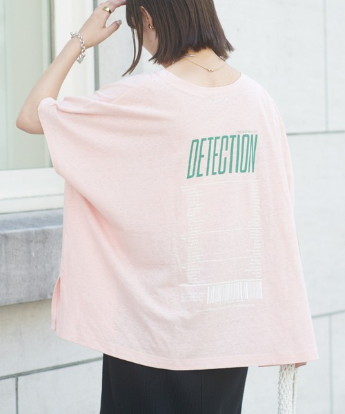 綿麻バックプリントBIGTEE