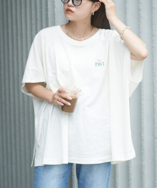 綿麻バックプリントBIGTEE