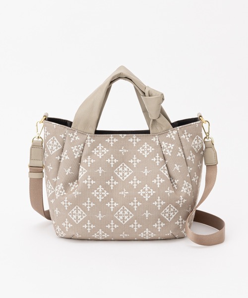 russet（ラシット）の「ノットデザイン2WAYトートバッグ(CE-1091)（トートバッグ・レディース・グレー/ライトグレー/ベージュ・FREE）」の3枚目の写真