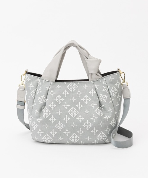 russet（ラシット）の「ノットデザイン2WAYトートバッグ(CE-1091)（トートバッグ・レディース・グレー/ライトグレー/ベージュ・FREE）」の4枚目の写真