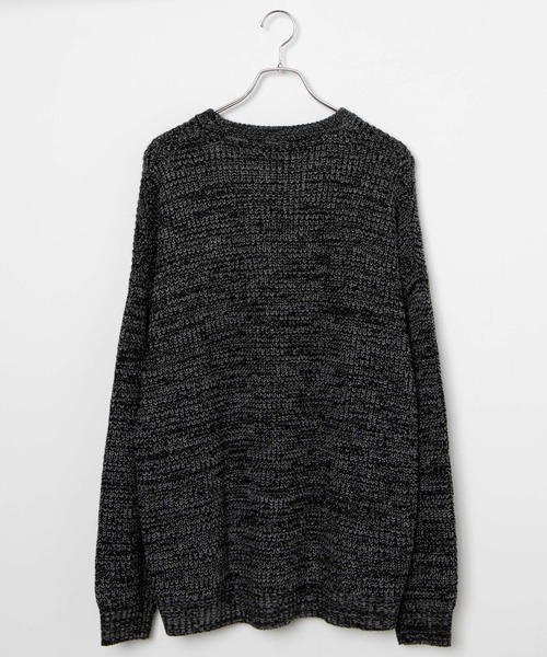 WEGO（ウィゴー）の「WEGO/ルーズフィットプルオーバー（ニット/セーター・メンズ・ブラック系その他/アイボリー/ダークグレー/ダークオレンジ・MEDIUM/LARGE）」の9枚目の写真