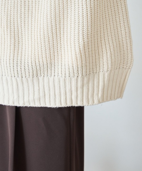 WEGO（ウィゴー）の「WEGO/ルーズフィットプルオーバー（ニット/セーター・メンズ・ブラック系その他/アイボリー/ダークグレー/ダークオレンジ・MEDIUM/LARGE）」の22枚目の写真