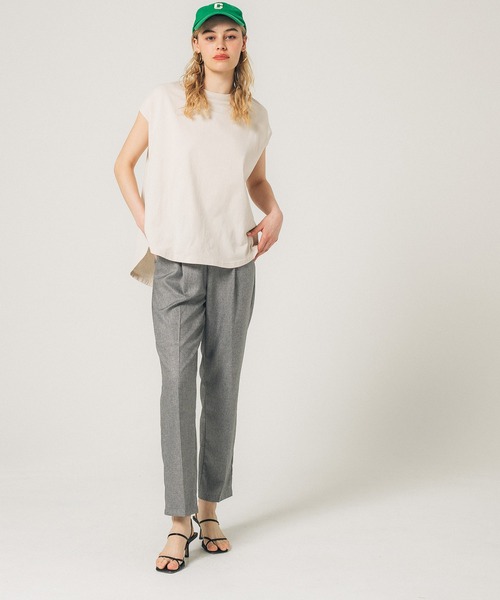 coca（coca）（コカ）の「セットアップ対応リネンタッチテーパードパンツ（スラックス・レディース・ネイビー/グレー・M/L）」の9枚目の写真