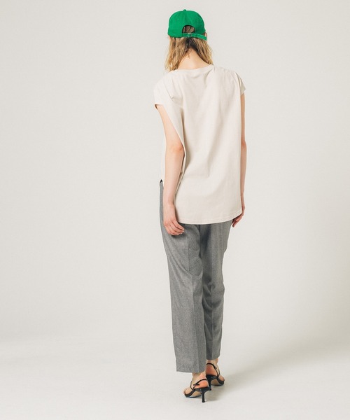 coca（coca）（コカ）の「セットアップ対応リネンタッチテーパードパンツ（スラックス・レディース・ネイビー/グレー・M/L）」の11枚目の写真