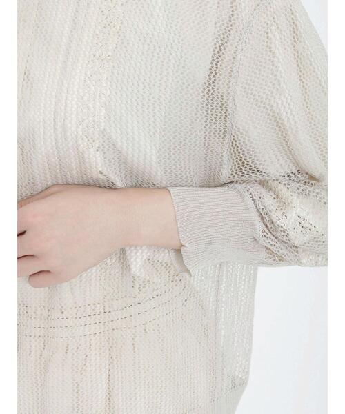 Samansa Mos2（サマンサ モスモス）の「前後着シアーニットカーディガン（カーディガン/ボレロ・レディース・モカ/ブラック/ベージュ・F）」の18枚目の写真