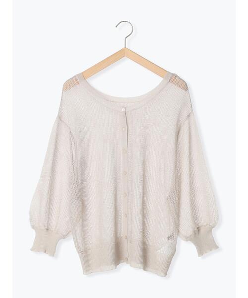 Samansa Mos2（サマンサ モスモス）の「前後着シアーニットカーディガン（カーディガン/ボレロ・レディース・モカ/ブラック/ベージュ・F）」の21枚目の写真