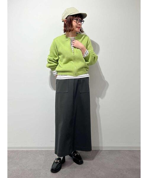 human woman(ヒューマンウーマン)の「◆オーガニック綿天竺長袖ボーダーTシャツ(Tシャツ/カットソー・レディース・ダークインディゴブルー・MEDIUM/LARGE)」の9枚目の写真