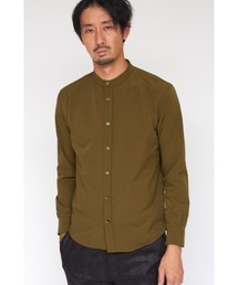 HIGH STREET∴2WAYストレッチマイクロチェックバンドカラーシャツ