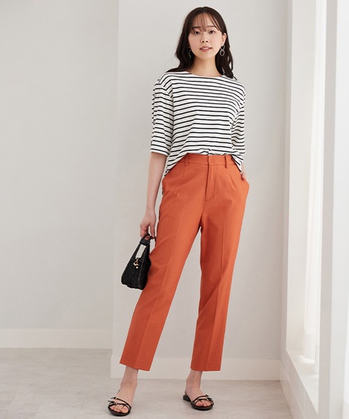 BELLUNA PLUS(ベルーナ)の「SOLOTEX(R)美脚見えパンツ62丈(その他パンツ・レディース・ロイヤルブルー/オレンジ/ネイビー/アイボリー・SMALL/LARGE/MEDIUM/X-LARGE)」の1枚目の写真