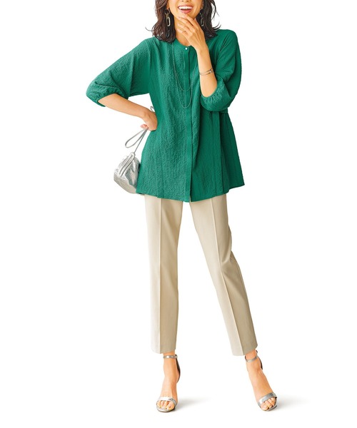 BELLUNA PLUS(ベルーナ)の「SOLOTEX(R)美脚見えパンツ62丈(その他パンツ・レディース・ロイヤルブルー/オレンジ/ネイビー/アイボリー・SMALL/LARGE/MEDIUM/X-LARGE)」の10枚目の写真