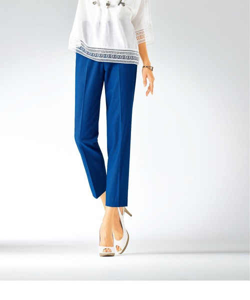 BELLUNA PLUS(ベルーナ)の「SOLOTEX(R)美脚見えパンツ62丈(その他パンツ・レディース・ロイヤルブルー/オレンジ/ネイビー/アイボリー・SMALL/LARGE/MEDIUM/X-LARGE)」の6枚目の写真