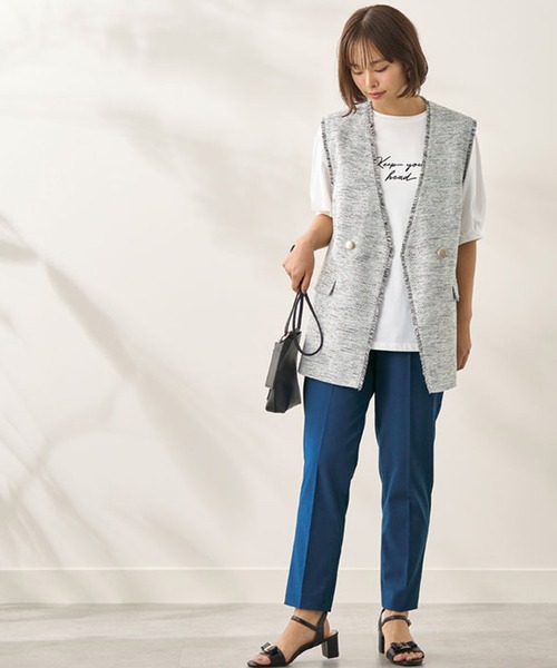 BELLUNA PLUS(ベルーナ)の「SOLOTEX(R)美脚見えパンツ62丈(その他パンツ・レディース・ロイヤルブルー/オレンジ/ネイビー/アイボリー・SMALL/LARGE/MEDIUM/X-LARGE)」の5枚目の写真