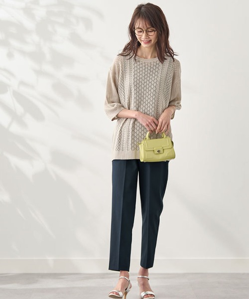 BELLUNA PLUS(ベルーナ)の「SOLOTEX(R)美脚見えパンツ62丈(その他パンツ・レディース・ロイヤルブルー/オレンジ/ネイビー/アイボリー・SMALL/LARGE/MEDIUM/X-LARGE)」の19枚目の写真