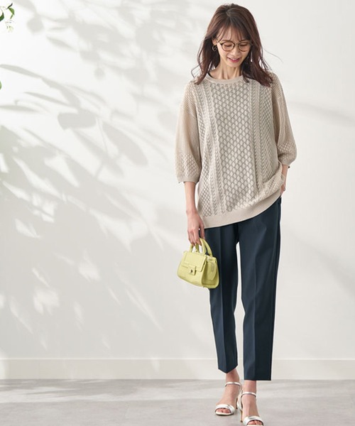 BELLUNA PLUS(ベルーナ)の「SOLOTEX(R)美脚見えパンツ62丈(その他パンツ・レディース・ロイヤルブルー/オレンジ/ネイビー/アイボリー・SMALL/LARGE/MEDIUM/X-LARGE)」の20枚目の写真