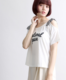 WEGO | WEGO/肩開きリボンTシャツ(Tシャツ/カットソー)