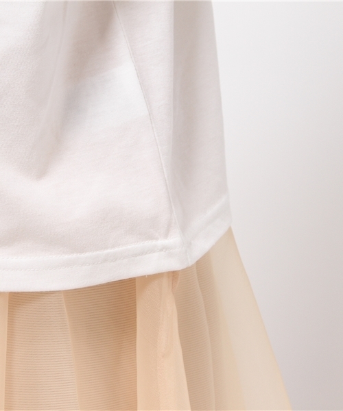 WEGO（ウィゴー）の「WEGO/肩開きリボンTシャツ（Tシャツ/カットソー・レディース・グレー系その他/オフホワイト/ネイビー・FREE）」の13枚目の写真